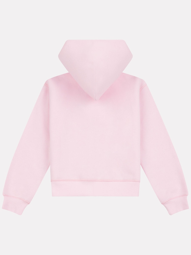 New Balance Red Small Girls Brush Back Logo Zip Hoodie - Image 2 of 3