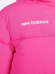 New Balance Pink Girls Graphic Logo Coat - Image 10 of 12