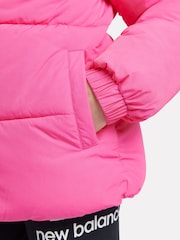New Balance Pink Girls Graphic Logo Coat - Image 5 of 12