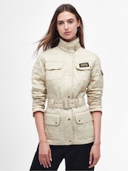 Barbour® International Cream Quilt Jacket - Image 1 of 6