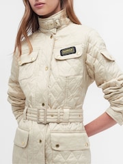 Barbour® International Cream Quilt Jacket - Image 4 of 6