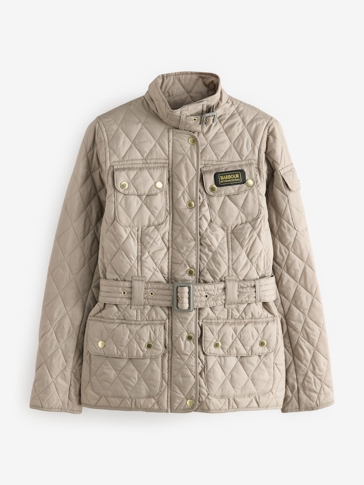 Barbour® International Cream Quilt Jacket - Image 6 of 6