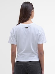 Barbour® International Soules Tie front 100% Cotton White T-Shirt - Image 2 of 7