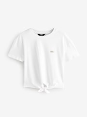 Barbour® International Soules Tie front 100% Cotton White T-Shirt - Image 7 of 7