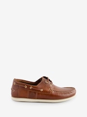 Barbour® Tan Brown Wake Boat Shoes - Image 3 of 9