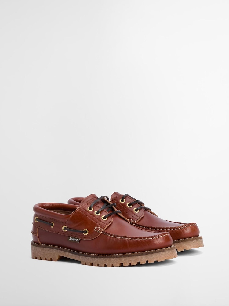 Barbour® Tan Brown Deck Boat Shoes - Image 1 of 6