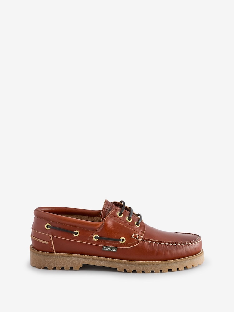 Barbour® Tan Brown Deck Boat Shoes - Image 2 of 6