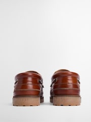 Barbour® Tan Brown Deck Boat Shoes - Image 4 of 6