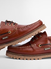 Barbour® Tan Brown Deck Boat Shoes - Image 6 of 6