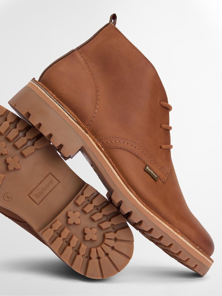 Barbour® Tan Brown Hobart Chukka Boots - Image 4 of 5