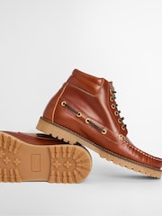 Barbour® Tan Brown Tiller Moccasin Boots - Image 5 of 7