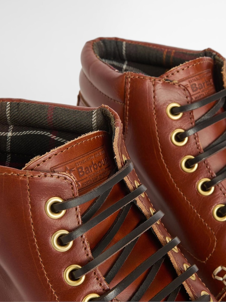 Barbour® Tan Brown Tiller Moccasin Boots - Image 6 of 7