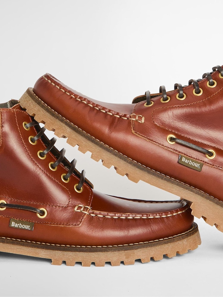 Barbour® Tan Brown Tiller Moccasin Boots - Image 7 of 7