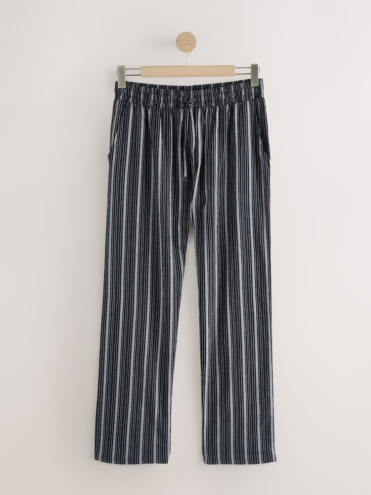 Black/Ecru Stripe Woven Pyjama Bottoms 2 Pack - Image 2 of 5