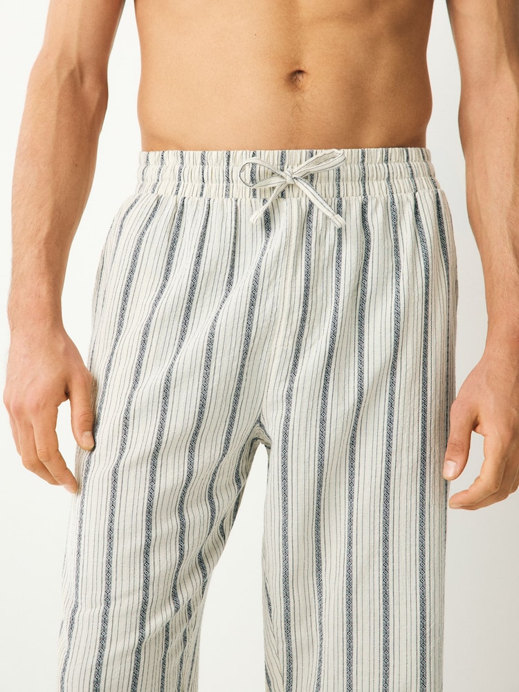 Noir/Écru rayé - Lot de 2 bas de pyjama tissés - Image 4 of 10
