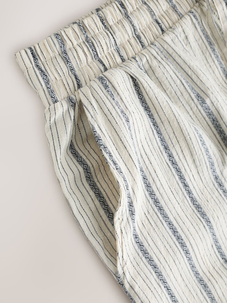 Black/Ecru Stripe Woven Pyjama Bottoms 2 Pack - Image 5 of 5