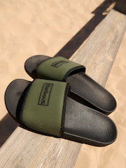 Barbour® Green Cresswell Sliders - Image 1 of 1