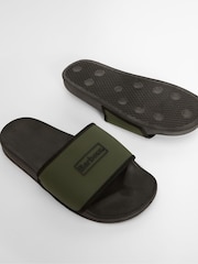 Barbour® Green Cresswell Sliders - Image 6 of 7