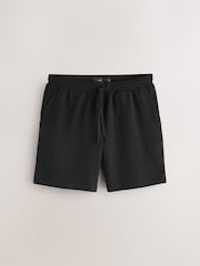 Black Jersey Textured Co-ord Shorts Set - Image 9 of 11