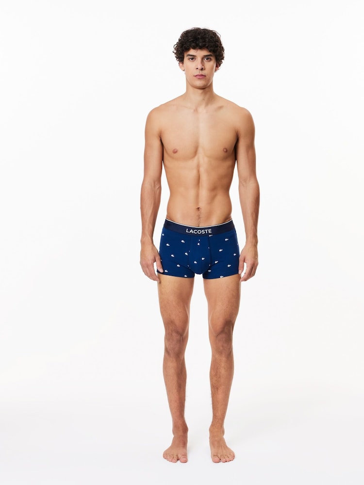 Lacoste Blue Boxers 3 Pack - Image 2 of 7
