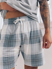 Blue/Grey Check Pyjamas Shorts 2 Pack - Image 11 of 12