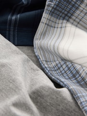 Blue/Grey Check Pyjamas Shorts 2 Pack - Image 7 of 12