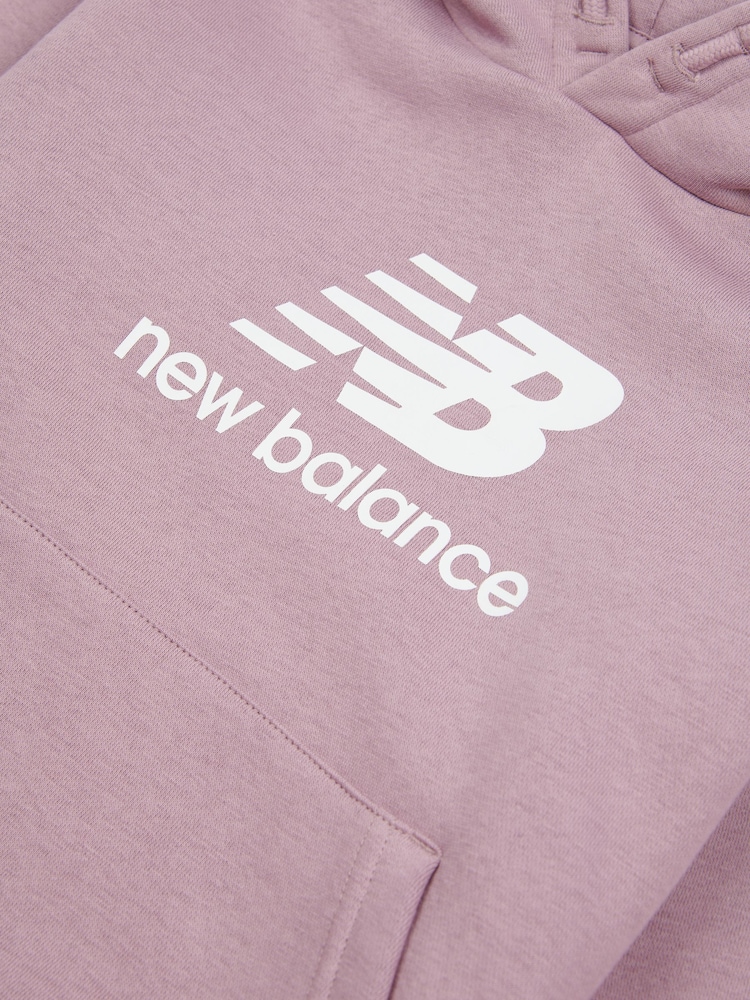 Червоний - New Balance дівчата Brush Back Stacked Logo худі - Image 3 of 3