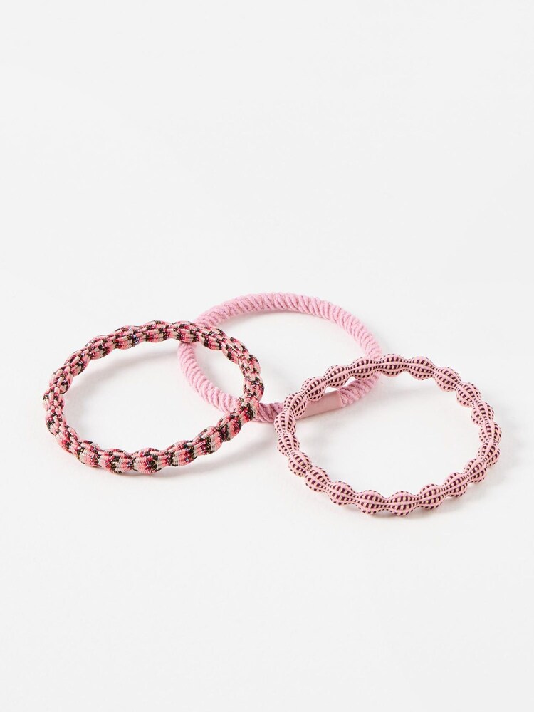 Oliver Bonas Pink Aspen Hair Bands 3 Pack - Image 2 of 4