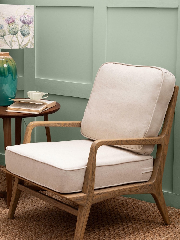 Voyage Maison Warm Wood Cream Idris Chair - Image 1 of 5