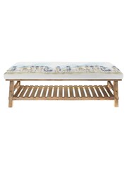 Voyage Maison Come By Cream Rupert Printed Bench - Image 2 of 2