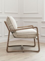Voyage Maison Oak Cream Elias Solid Wood Rowan Chair - Image 3 of 4