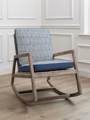 Voyage Maison Blue Jonas Rocker Mango Wood Chair - Image 1 of 4
