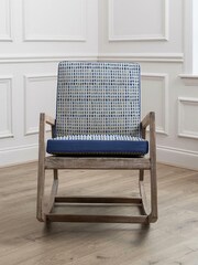 Voyage Maison Blue Jonas Rocker Mango Wood Chair - Image 2 of 4