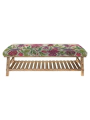 Voyage Maison Fairytale Bristles Damson Pink Rupert Printed Bench - Image 2 of 2