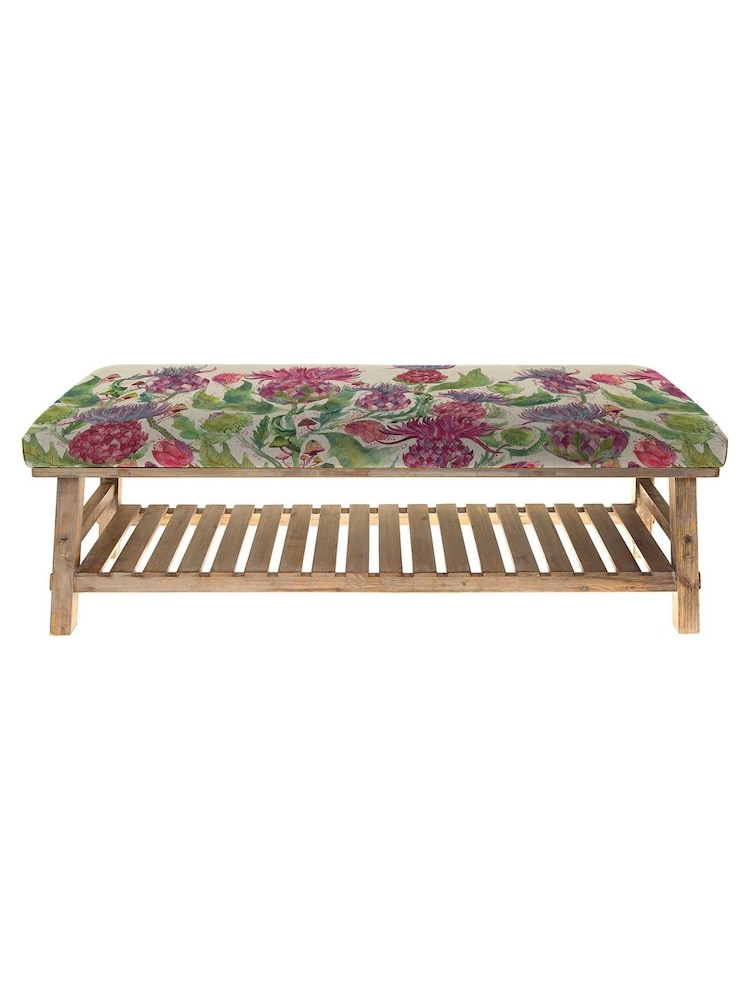 Voyage Maison Fairytale Bristles Damson Pink Rupert Printed Bench - Image 2 of 2