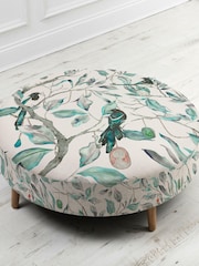 Voyage Maison Collector Linen Blue Petra Footstool - Image 2 of 2