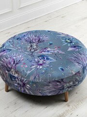Voyage Maison Elysium Storm Purple Petra Footstool - Image 2 of 2