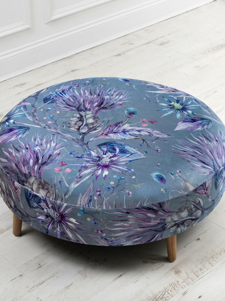 Voyage Maison Elysium Storm Purple Petra Footstool - Image 2 of 2