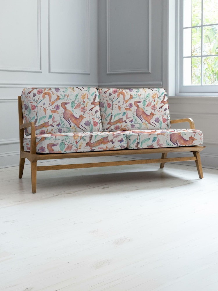 Voyage Maison Linen Orange Idris 2 Seater Sofa Chair - Image 2 of 2