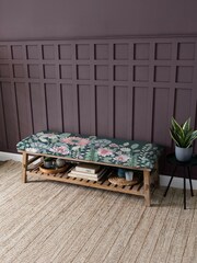 Voyage Maison Nesidora Emerald Green Rupert Printed Bench - Image 1 of 2