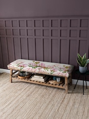 Voyage Maison Heligan Fuchsia Pink Rupert Printed Bench - Image 1 of 2