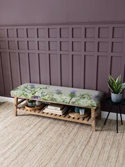 Voyage Maison Penton Damson Purple Rupert Printed Bench - Image 1 of 2