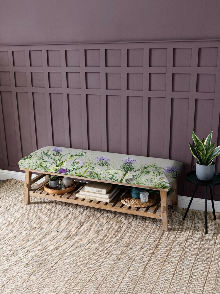 Voyage Maison Penton Damson Purple Rupert Printed Bench - Image 1 of 2
