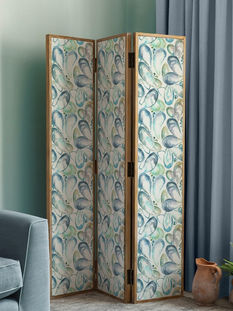Voyage Maison Marine Blue Mussel Shells Room Divider - Image 1 of 3