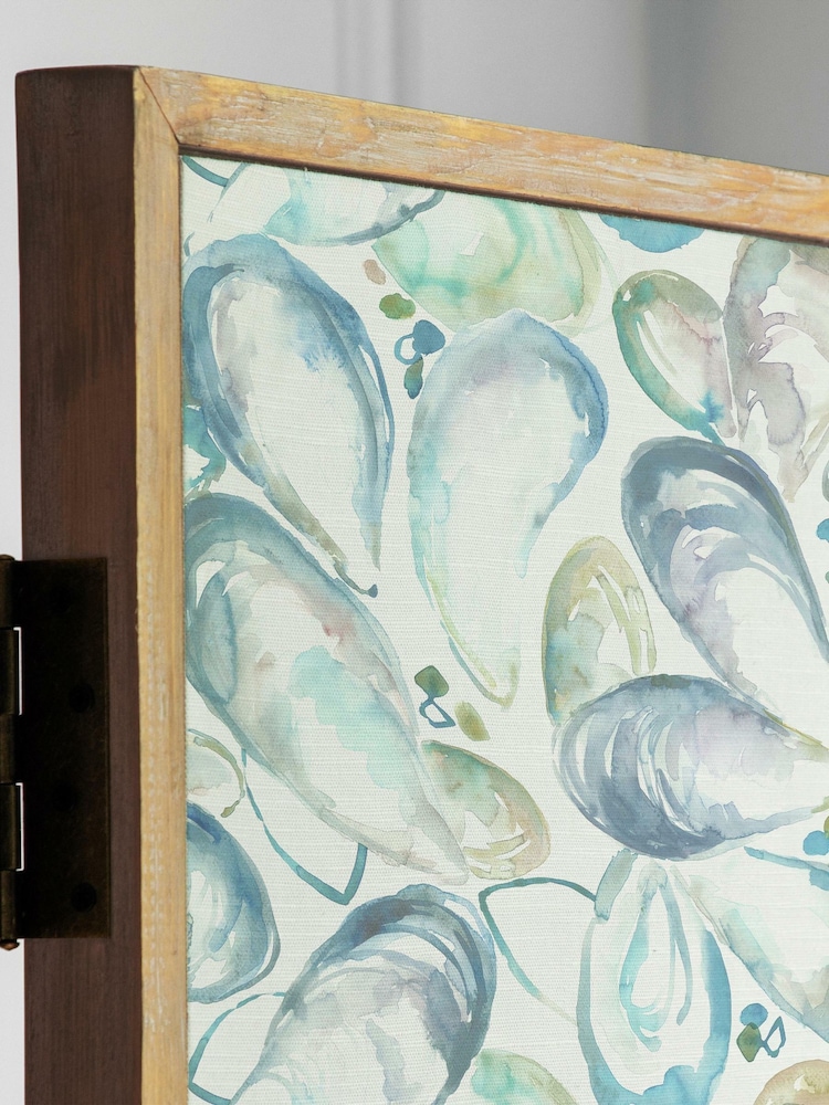 Voyage Maison Marine Blue Mussel Shells Room Divider - Image 3 of 3