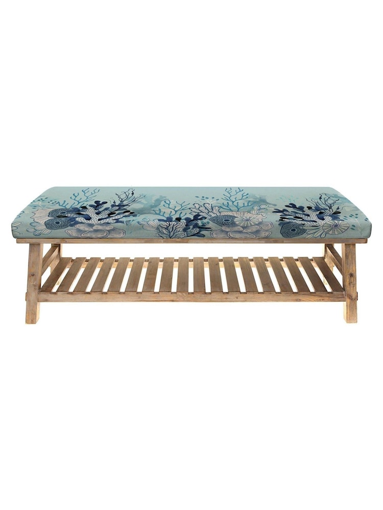 Voyage Maison Coralie Meadow Blue Rupert Printed Bench - Image 2 of 2