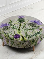 Voyage Maison Penton Damson Purple Petra Footstool - Image 2 of 2
