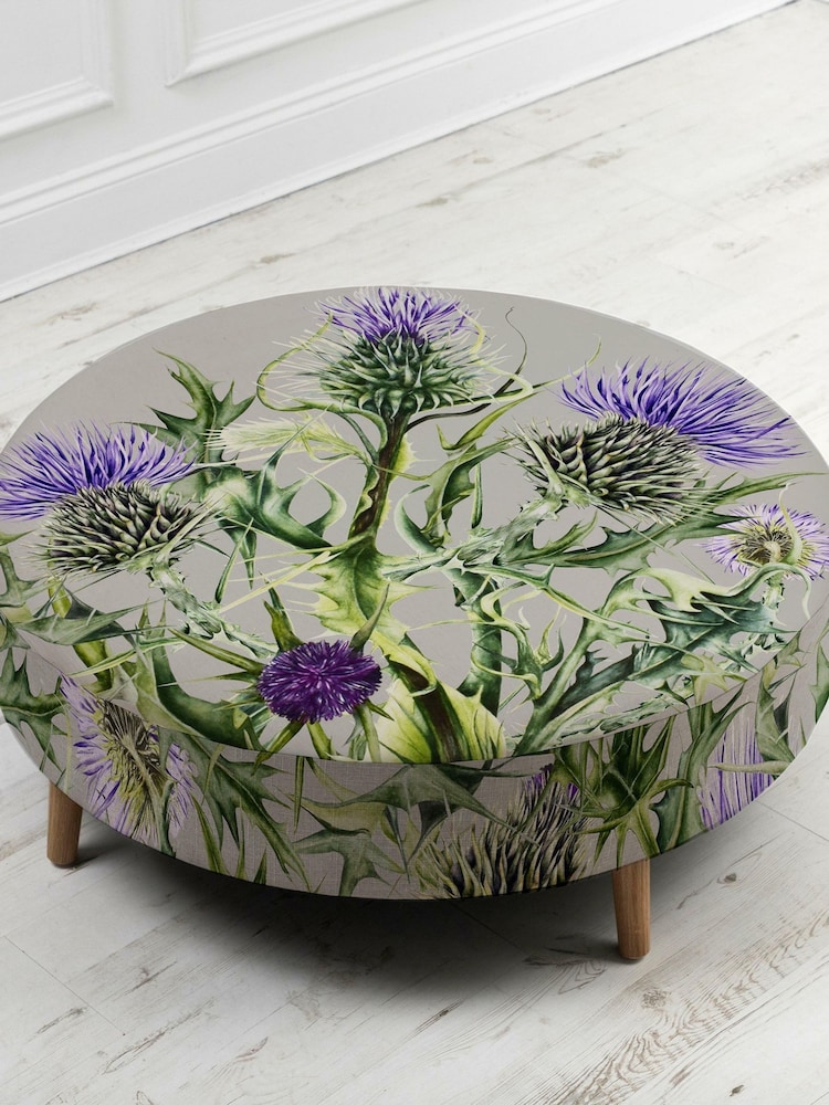 Voyage Maison Penton Damson Purple Petra Footstool - Image 2 of 2