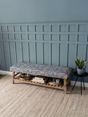 Voyage Maison Cove Cobalt Blue Rupert Printed Bench - Image 1 of 2