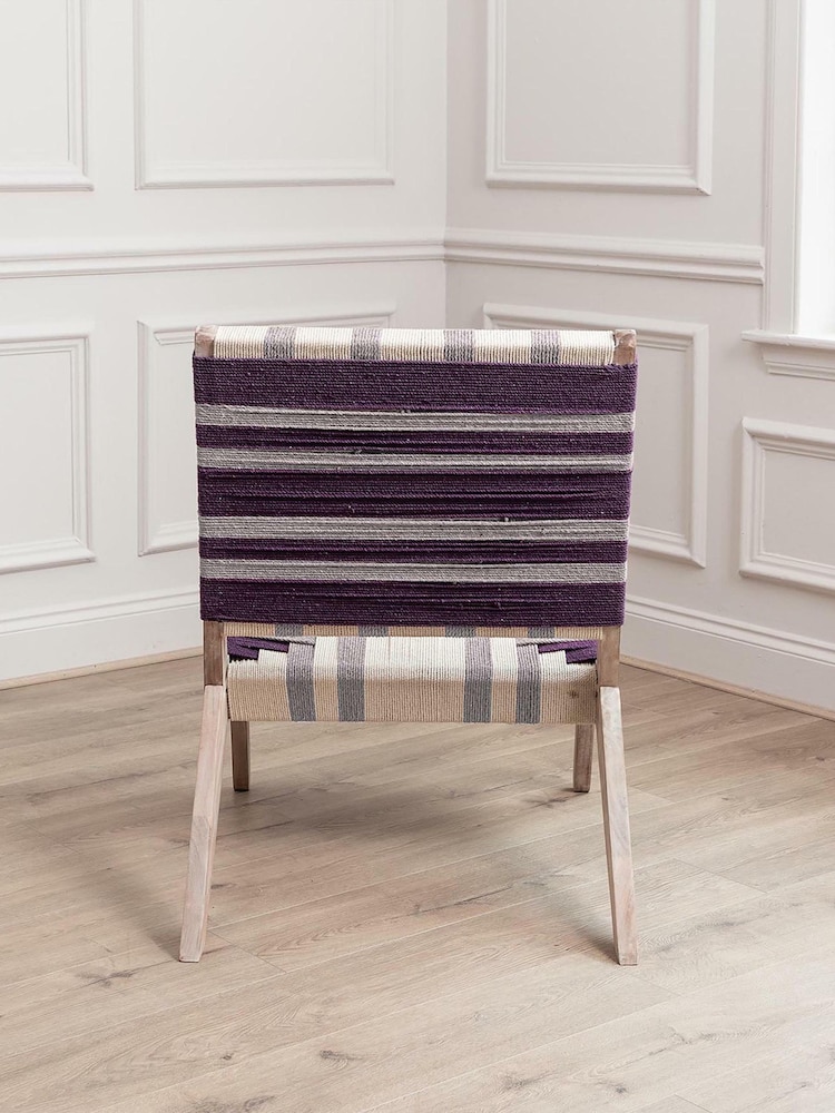 Voyage Maison Plum Purple Manali Woven Chair - Image 4 of 4